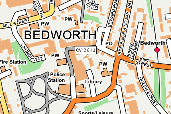 CV12 8HU map - OS OpenMap – Local (Ordnance Survey)