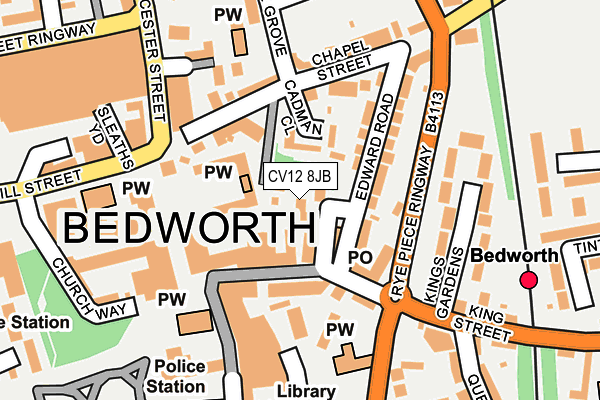 CV12 8JB map - OS OpenMap – Local (Ordnance Survey)
