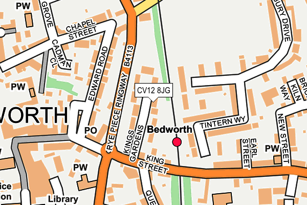 CV12 8JG map - OS OpenMap – Local (Ordnance Survey)