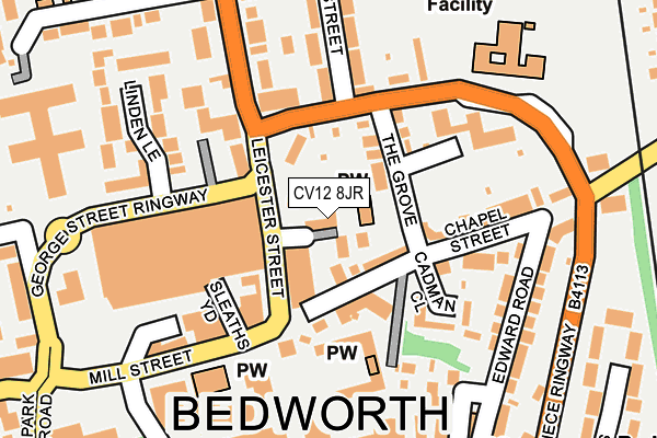 CV12 8JR map - OS OpenMap – Local (Ordnance Survey)