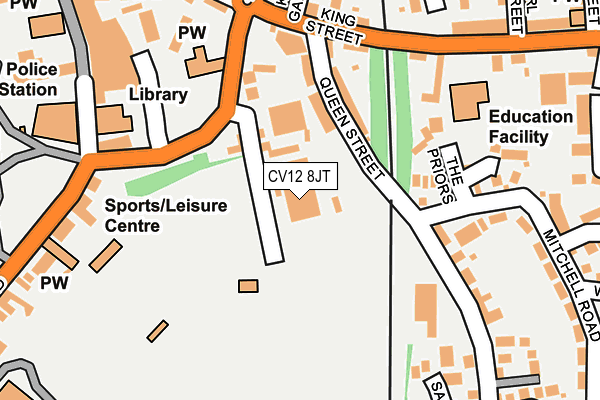 CV12 8JT map - OS OpenMap – Local (Ordnance Survey)