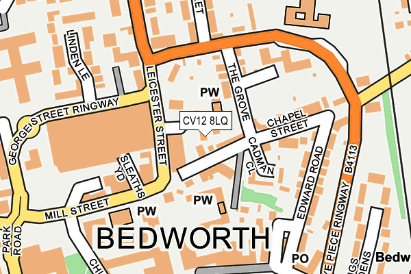 CV12 8LQ map - OS OpenMap – Local (Ordnance Survey)