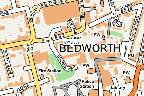 CV12 8LY map - OS OpenMap – Local (Ordnance Survey)