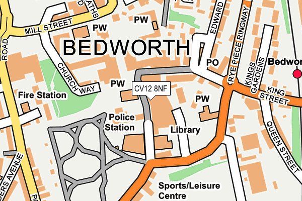 CV12 8NF map - OS OpenMap – Local (Ordnance Survey)