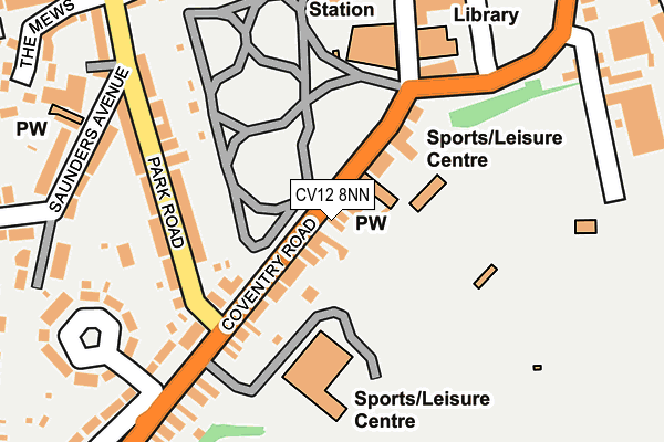 CV12 8NN map - OS OpenMap – Local (Ordnance Survey)