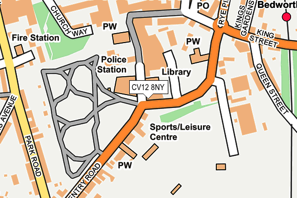 CV12 8NY map - OS OpenMap – Local (Ordnance Survey)