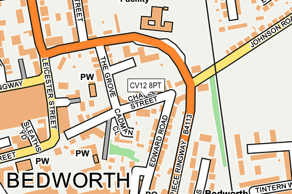 CV12 8PT map - OS OpenMap – Local (Ordnance Survey)