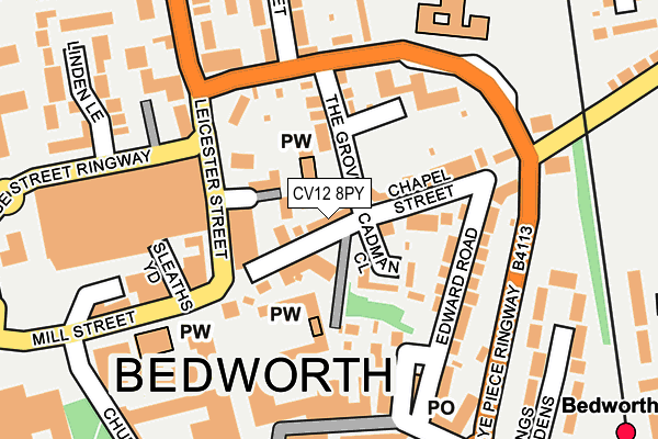 CV12 8PY map - OS OpenMap – Local (Ordnance Survey)