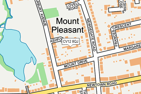 CV12 8QJ map - OS OpenMap – Local (Ordnance Survey)