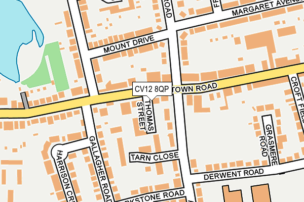 CV12 8QP map - OS OpenMap – Local (Ordnance Survey)