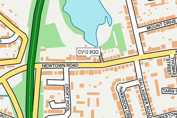 CV12 8QQ map - OS OpenMap – Local (Ordnance Survey)