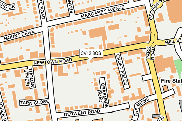 CV12 8QS map - OS OpenMap – Local (Ordnance Survey)