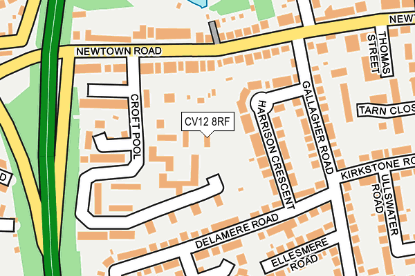 CV12 8RF map - OS OpenMap – Local (Ordnance Survey)