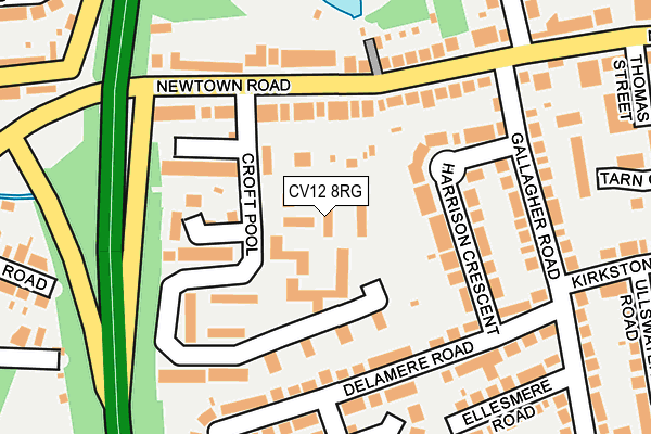 CV12 8RG map - OS OpenMap – Local (Ordnance Survey)