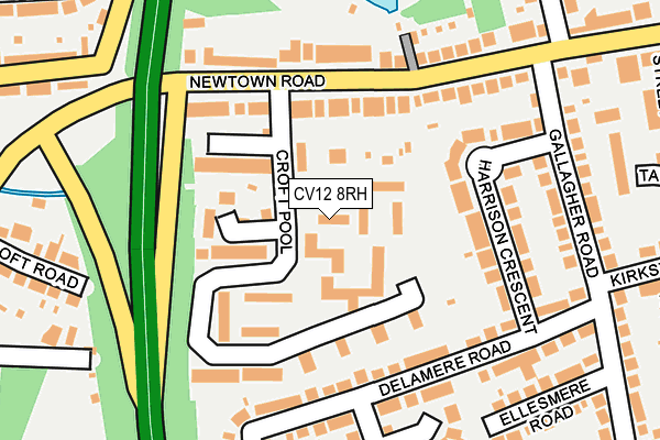 CV12 8RH map - OS OpenMap – Local (Ordnance Survey)