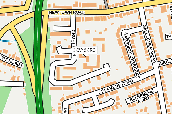 CV12 8RQ map - OS OpenMap – Local (Ordnance Survey)