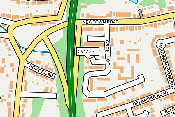 CV12 8RU map - OS OpenMap – Local (Ordnance Survey)