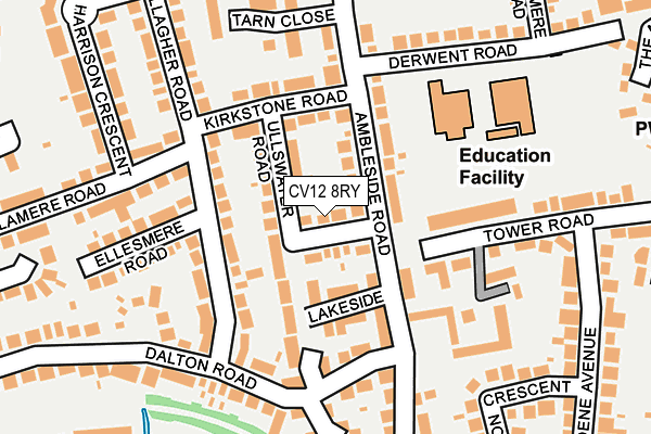 CV12 8RY map - OS OpenMap – Local (Ordnance Survey)