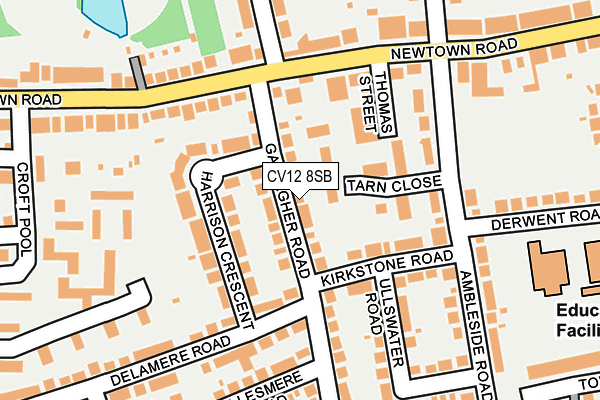 CV12 8SB map - OS OpenMap – Local (Ordnance Survey)