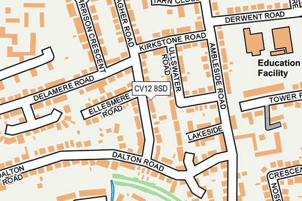 CV12 8SD map - OS OpenMap – Local (Ordnance Survey)