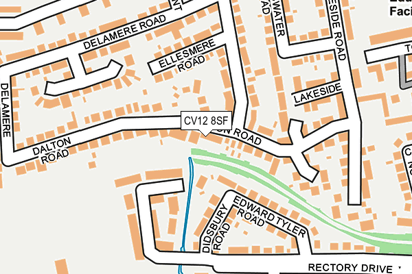 CV12 8SF map - OS OpenMap – Local (Ordnance Survey)