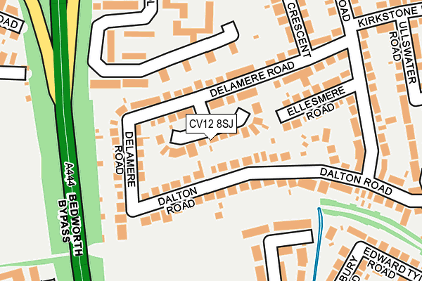 CV12 8SJ map - OS OpenMap – Local (Ordnance Survey)