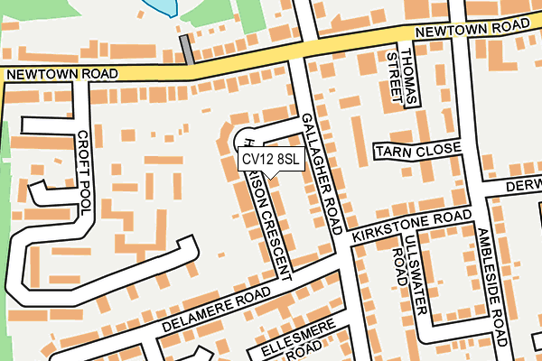 CV12 8SL map - OS OpenMap – Local (Ordnance Survey)