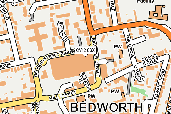 CV12 8SX map - OS OpenMap – Local (Ordnance Survey)