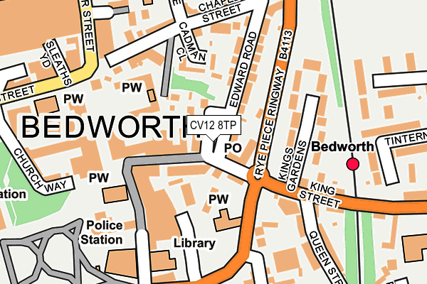 CV12 8TP map - OS OpenMap – Local (Ordnance Survey)