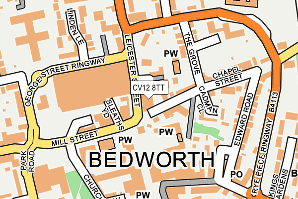 CV12 8TT map - OS OpenMap – Local (Ordnance Survey)