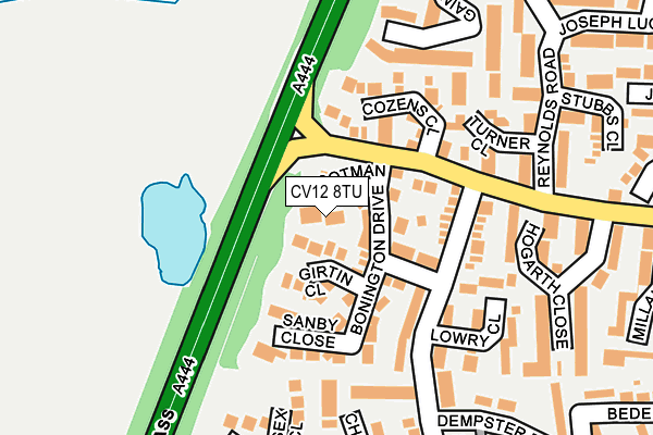 CV12 8TU map - OS OpenMap – Local (Ordnance Survey)