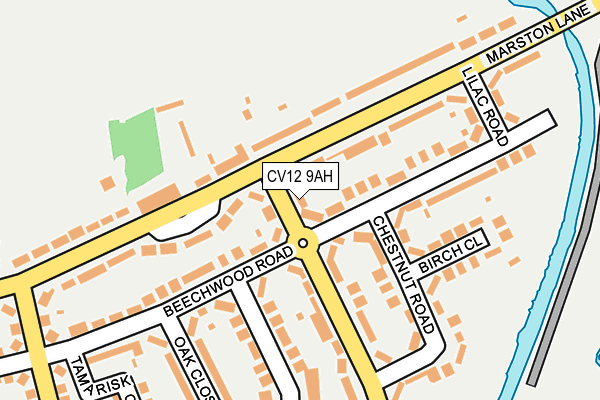 CV12 9AH map - OS OpenMap – Local (Ordnance Survey)