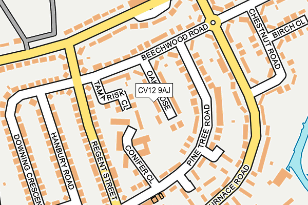 CV12 9AJ map - OS OpenMap – Local (Ordnance Survey)