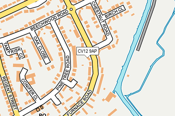 CV12 9AP map - OS OpenMap – Local (Ordnance Survey)