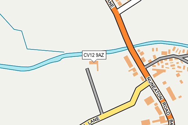 CV12 9AZ map - OS OpenMap – Local (Ordnance Survey)