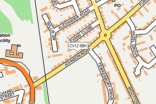 CV12 9BH map - OS OpenMap – Local (Ordnance Survey)