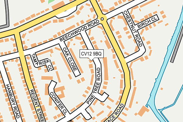 CV12 9BQ map - OS OpenMap – Local (Ordnance Survey)