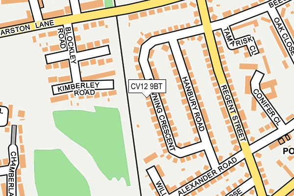 CV12 9BT map - OS OpenMap – Local (Ordnance Survey)