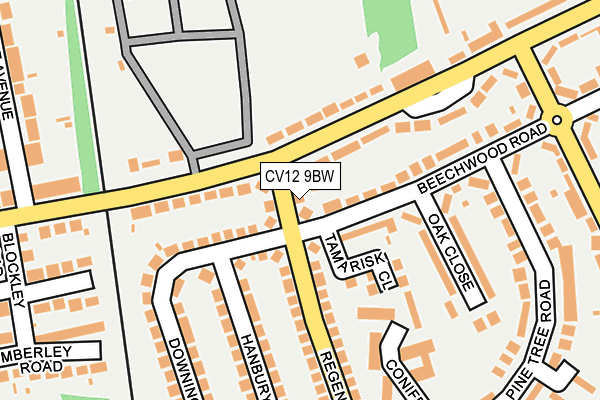 CV12 9BW map - OS OpenMap – Local (Ordnance Survey)