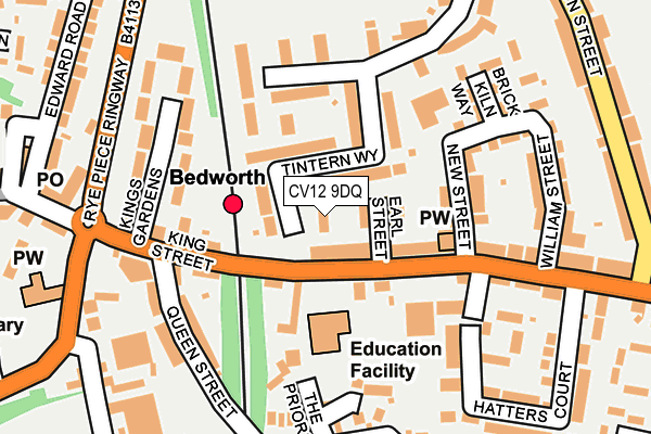 CV12 9DQ map - OS OpenMap – Local (Ordnance Survey)