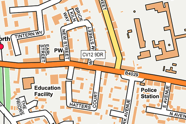 CV12 9DR map - OS OpenMap – Local (Ordnance Survey)