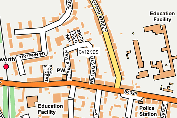 CV12 9DS map - OS OpenMap – Local (Ordnance Survey)