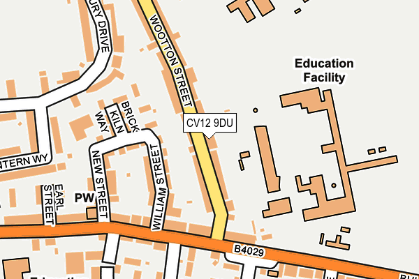 CV12 9DU map - OS OpenMap – Local (Ordnance Survey)