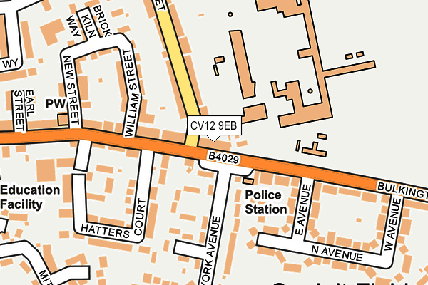 CV12 9EB map - OS OpenMap – Local (Ordnance Survey)