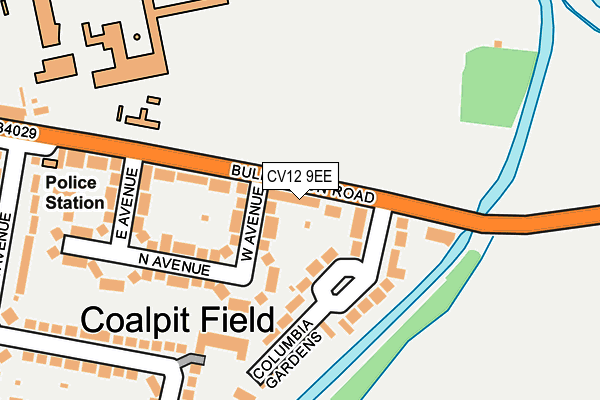 CV12 9EE map - OS OpenMap – Local (Ordnance Survey)