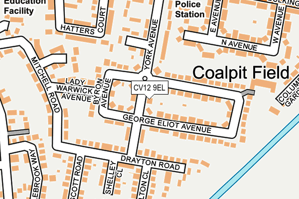 CV12 9EL map - OS OpenMap – Local (Ordnance Survey)