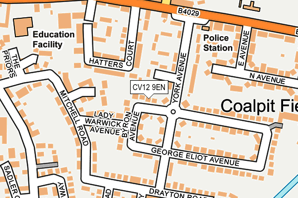 CV12 9EN map - OS OpenMap – Local (Ordnance Survey)