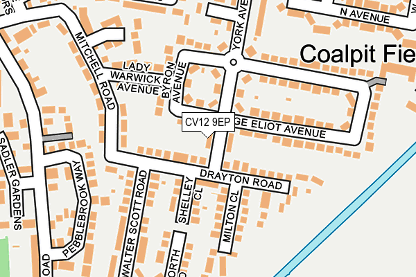 CV12 9EP map - OS OpenMap – Local (Ordnance Survey)