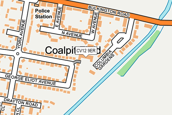 CV12 9ER map - OS OpenMap – Local (Ordnance Survey)