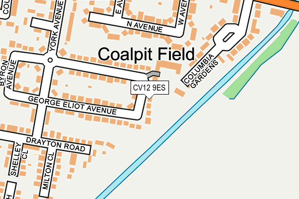 CV12 9ES map - OS OpenMap – Local (Ordnance Survey)